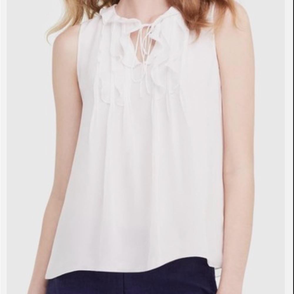 Diane von Furstenberg Ruffle 100% Silk Top